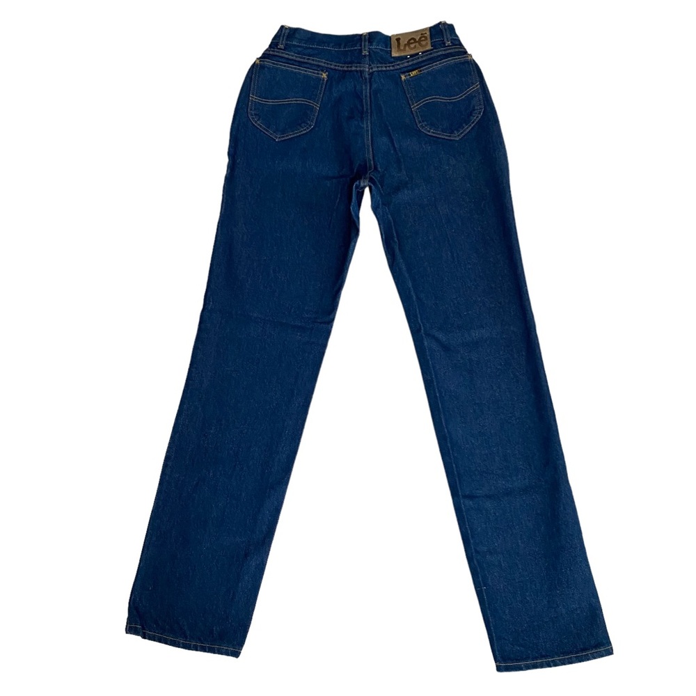 Vintage Lee High Rise Tapered Leg Mom Jeans Size 16 Long Made in USA Cotton - Picture 3 of 15